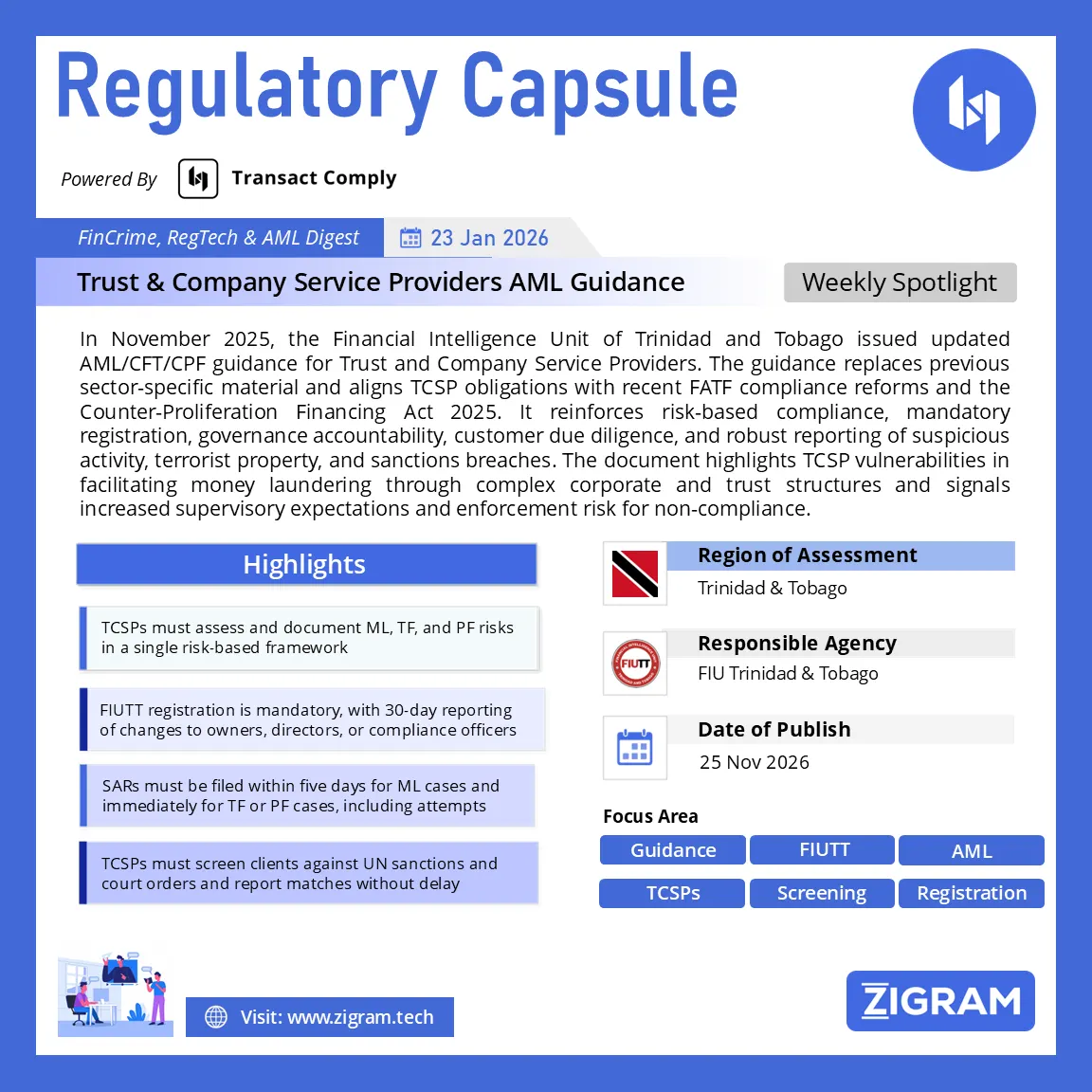 Trinidad and Tobago AML Guidance 2025: New FIUTT Rules for TCSPs