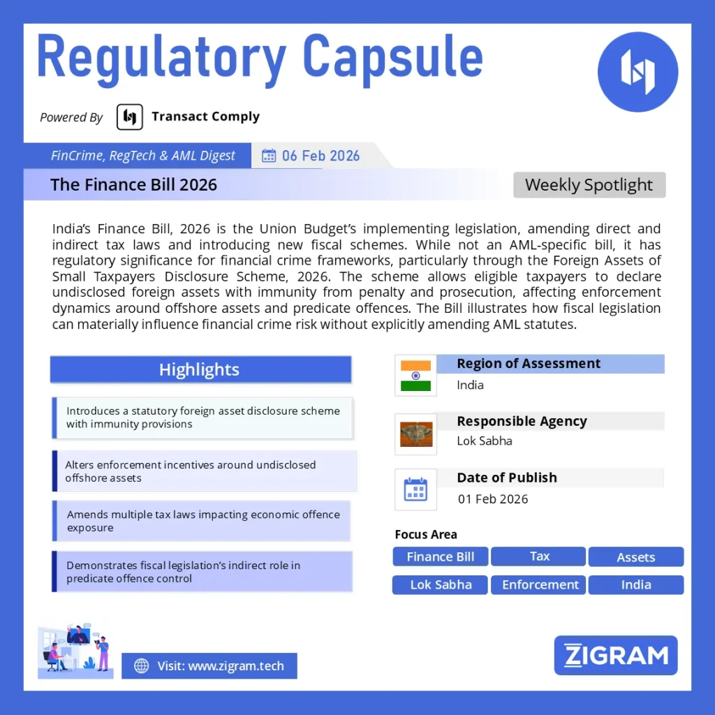 India’s Finance Bill 2026: Fiscal Reform with Implications for Financial Crime Risk
