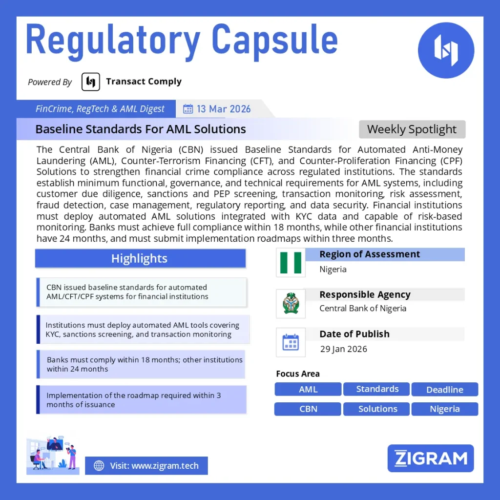 CBN Automated AML Standards 2026: New Compliance Requirements for Nigerian Financial Institutions